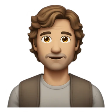 middle age man with borwn hair brown eyes sticker