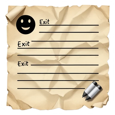exit ticket sticker