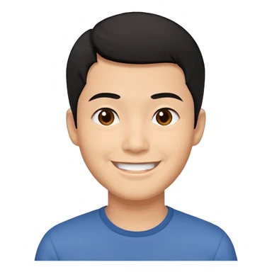 East Asian man sticker