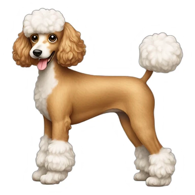 Dog poodle miniature full-height sticker