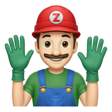 Luigi white gloves sticker
