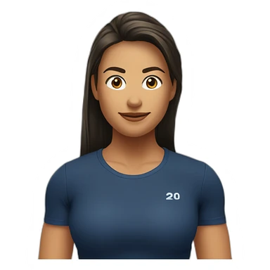 Fitnesstrainerin von der Firma „DKKA“ mit dunkelblauem shirt sticker