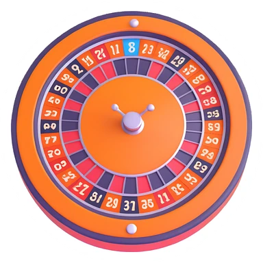 orange roulette wheel sticker
