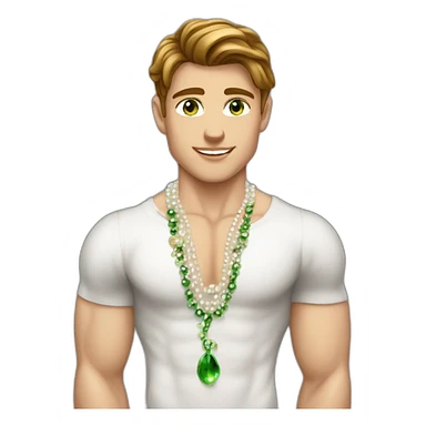 Posh-muscle-boy-with-pearl-necklace-and-green-eyes-and-brown-hair sticker