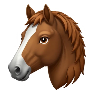 Horse football mascot head  sticker