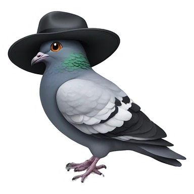 Pigeon with hat sticker