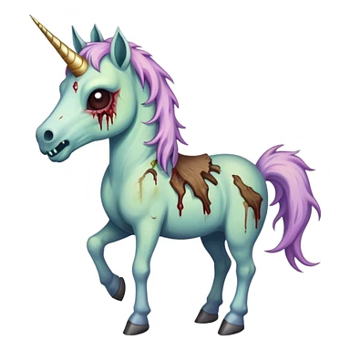 Beautiful Zombie unicorn sticker