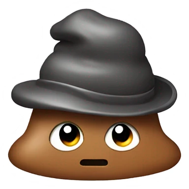 Poop with hat sticker