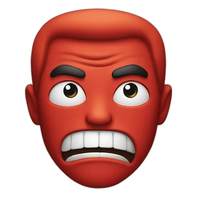 Furious red man sticker