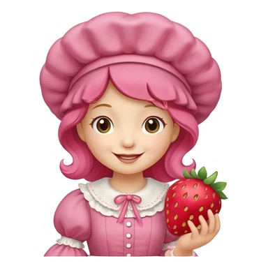 Vintage cartoon character strawberry shortcake sticker