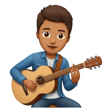 guitar player bold sticker