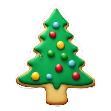 Christmas tree sugar cookie  sticker
