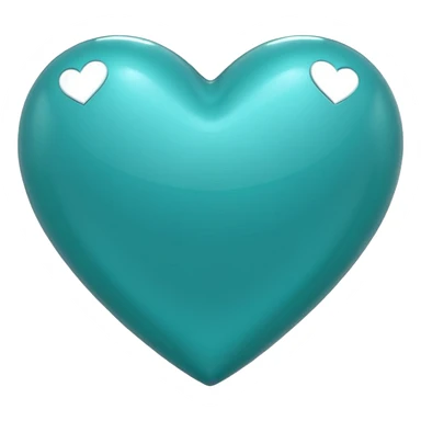 Teal heart sticker