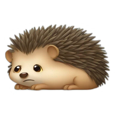 hedgehog sad sticker