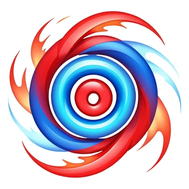 glitter red and blue plasma sticker