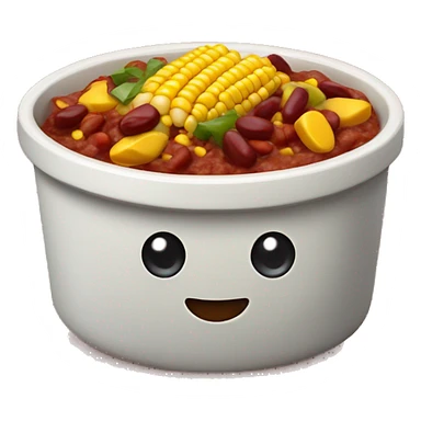Chilli con carne with corn pieces and kidney beans sticker