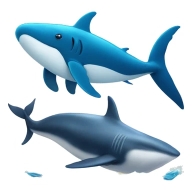 Whale and Shark sticker