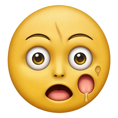 emoji choking itself with a twitching eye sticker
