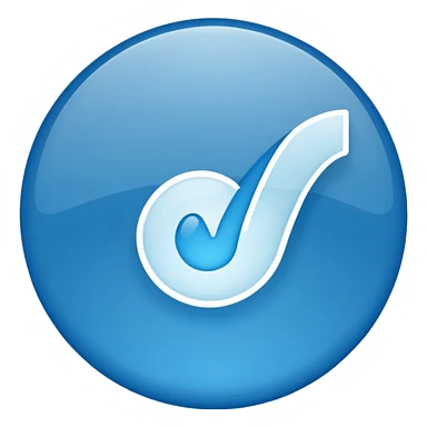 Blue tick emoticon sticker