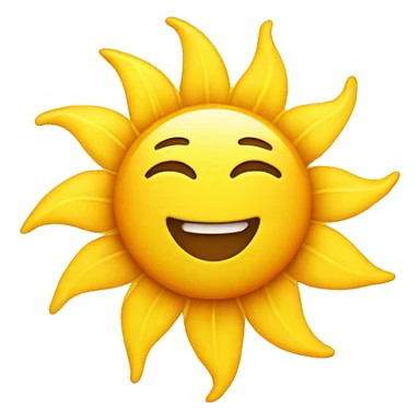 A happy sun emoji sticker