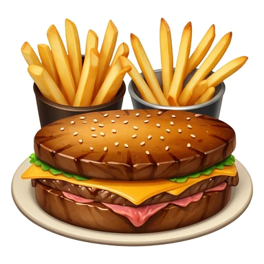 Steak and fries  sticker
