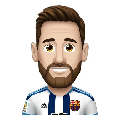 lionel messi canoso, barba blanca larga, un lunar grande en la punta de la nariz sticker