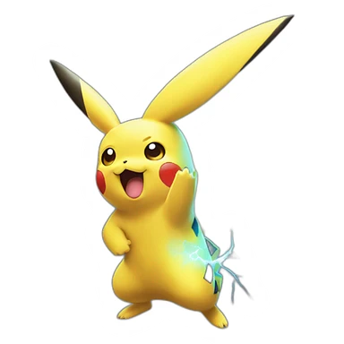 pikachu using thundershock sticker