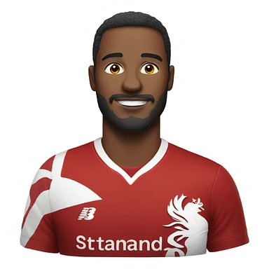 a man wearing liverpool jersey sticker