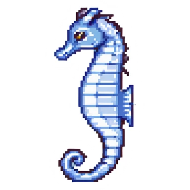 blue seahorse sticker