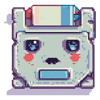 Sad floppy disk  sticker