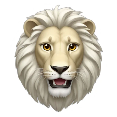 Lion blanc sticker
