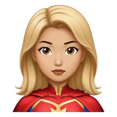 Asian superhero wife with brown and blonde hair sticker