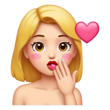 Blowing kiss sticker