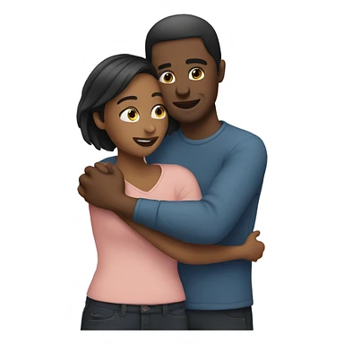 Couple hugs sticker