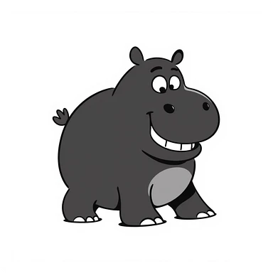 Hippopotamus sticker