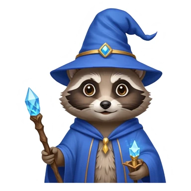 Wizard raccoon sticker