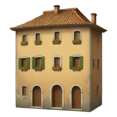 old italian house sticker