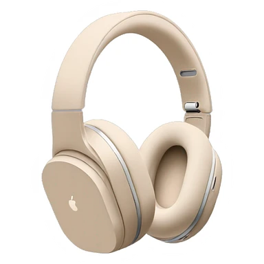 Beige Apple AirPods Max headphones sticker
