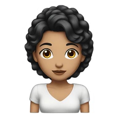 irina girl black hair sticker