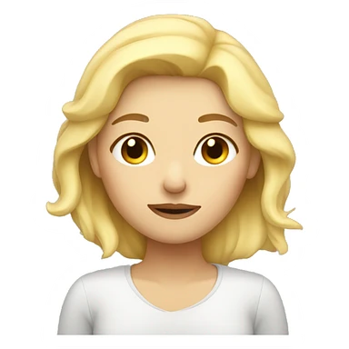 blonde sleepy girl  sticker