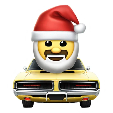 1969 dodge charger with Santa Hat sticker