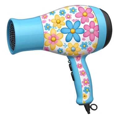 Cute Hair dryer, different flower designs and pattern sticker
