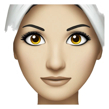 Face Laura pausini with Black eyes sticker