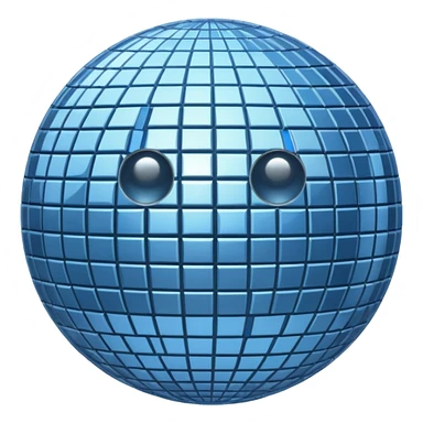 disco ball moon sticker