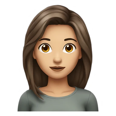 Femme brune cheveux long qui se maquille les yeux  sticker