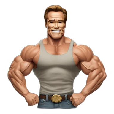 arnold schwarzenegger motivational pose sticker