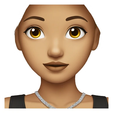 beautiful girl with necklace black hair with blond tips sticker