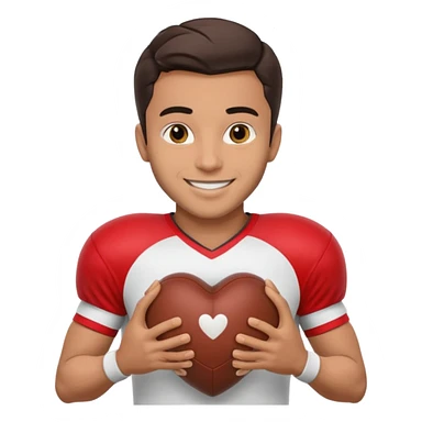 عکس سعید عزالهی بازیکن فوتبال ، که یک توپ  فوتبال مدل قلب دستشه sticker