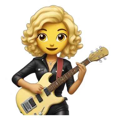 Latex girl with guitar sticker