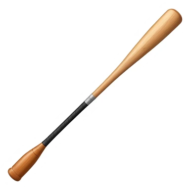 A piece of wood with a baseball bat sticker
